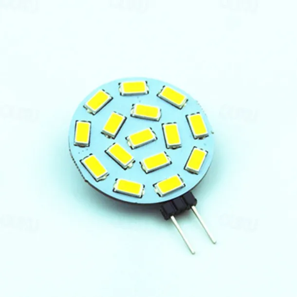 4Pcs G4 LED Bulb 30 Watt Equivalent Bi-Pin LED Disc JC Side Pin 12V-24VDC Low Volt CRI85 300 Lumens White/Warm/Green/Red/Yellow/Blue