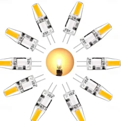 10PCS G4 LED Bulb 3W Equivalent to G4 Halogen Bulb 30W Mini G4 LED Light Bulb Warm whit 3000K Daylight White 6000K G4 Base DC 12V