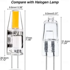 10PCS G4 LED Bulb 3W Equivalent to G4 Halogen Bulb 30W Mini G4 LED Light Bulb Warm whit 3000K Daylight White 6000K G4 Base DC 12V