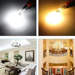 10PCS G4 LED Bulb 3W Equivalent to G4 Halogen Bulb 30W Mini G4 LED Light Bulb Warm whit 3000K Daylight White 6000K G4 Base DC 12V