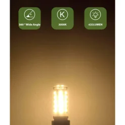 6pcs G9 LED Bulbs Incandescent Bulb 4W Replacement for Halogen Lamp 40W No Flickering AC 220V 240V Energy Saving Small Bulb