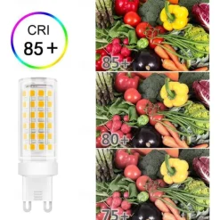 10pcs G9 LED Bulbs 9W Equivalent to 90W Halogen Bulb 360 Beam Angle BulbNo Flickering