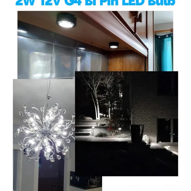 10pcs G4 LED Light Bulb 2W Equivalent to Halogen Bulb 20W T3 JC Type Bi-Pin G4 Base AC/DC 12V for RV Interior Boat Yacht Courtyard Path Not-Dimmable