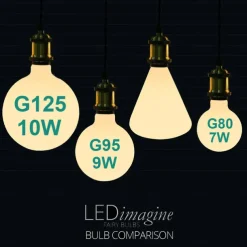 2pcs Globe LED Edison Bulb G80 7W G95 9W G125 10W E26/E27 Base Opalescent Glass Facing Very Suitable for Dresser Vanity Mirror Floor Lamp AC85-265V