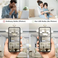 2pcs Globe LED Edison Bulb G80 7W G95 9W G125 10W E26/E27 Base Opalescent Glass Facing Very Suitable for Dresser Vanity Mirror Floor Lamp AC85-265V