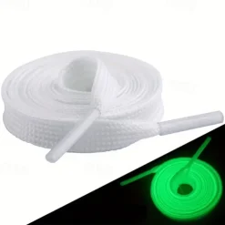 2pcs Glow-in-the-dark Shoelaces Luminous Fluorescent Shoelaces Trend Fashion Absorbent Night Self-fluorescent Shoelaces