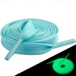 2pcs Glow-in-the-dark Shoelaces Luminous Fluorescent Shoelaces Trend Fashion Absorbent Night Self-fluorescent Shoelaces