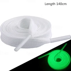 2pcs Glow-in-the-dark Shoelaces Luminous Fluorescent Shoelaces Trend Fashion Absorbent Night Self-fluorescent Shoelaces