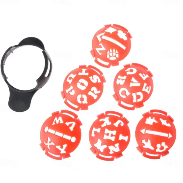 6Pcs Golf Ball Line Marker, Golf Ball Scribe Liner Marker Template Drawing Alignment Tool with Marker Base Golf Ball Marker Line Drawing Tool Golf Ball Marker Line Drawing Tool Golfdotcats