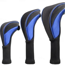 3pcs Golf Club Cover Golf Fan Product Golf Club Cover Driver For Protection Cover Long Neck Anti-friction Club For Head Golf Club Headcover Driver Wood Set Golf Club Covers For Woods And Hybrids Golf