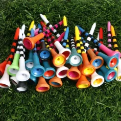 50pcs Golf Tee Plastic Ball Holder 83mm Rubber Cushioned Soft Top for Teeing Off - Golf Tee Ball Stand Support New 83mm 70mm