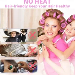 36Pcs Hair Roller Set with Clips, Self-Grip Hair Rollers for Volume, Salon Hairdressing Curlers and DIY Hairstyles, 4 Sizes Rollers Hair Curlers in a Storage Bag