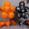 100pcs Halloween Balloon Decoration Set Printing Party Supplies Bat Halloween Props Halloween Latex Pumpkin Balloons