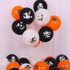 100pcs Halloween Balloon Decoration Set Printing Party Supplies Bat Halloween Props Halloween Latex Pumpkin Balloons
