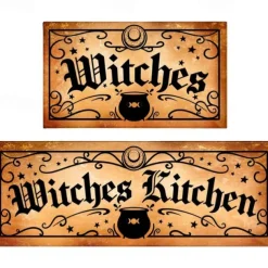 2pcs Halloween Kitchen Rugs and Mats Non-Slip Anti-Fatigue Kitchen Rug Set for Entryway ,Kitchen and Laundry