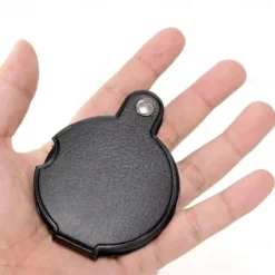 3pcs Handheld Folding 5X Pocket Magnifier with Leather Case Lightweight Magnifying Glass
