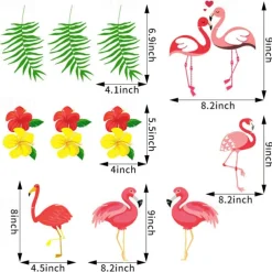 174PCS Hawaiian holiday party simulation turtle back leaf hibiscus honeycomb pineapple table decoration props