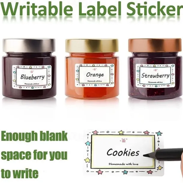 250pcs Holiday Kitchen Labels, Mark Sticker Self-Adhesive Sticker Label, Perfect for Decorating Jars & Seasoning Containers!