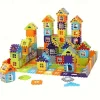 100pcs House Assembly Building Blocks Large Size Creative Square Block Building Blocks Basic Assembly Building Blocks Educational DIY Assembly Toys Birthday Gifts Christmas Halloween Gift