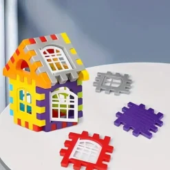 100pcs House Assembly Building Blocks Large Size Creative Square Block Building Blocks Basic Assembly Building Blocks Educational DIY Assembly Toys Birthday Gifts Christmas Halloween Gift