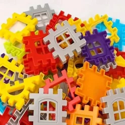 100pcs House Assembly Building Blocks Large Size Creative Square Block Building Blocks Basic Assembly Building Blocks Educational DIY Assembly Toys Birthday Gifts Christmas Halloween Gift