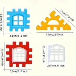 100pcs House Assembly Building Blocks Large Size Creative Square Block Building Blocks Basic Assembly Building Blocks Educational DIY Assembly Toys Birthday Gifts Christmas Halloween Gift