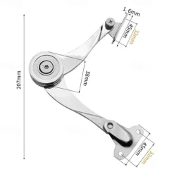 2Pcs Hydraulic Randomly Stop Hinges Kitchen Cabinet Door Adjustable Polish Hinge Furniture Lift Up Flap Stay Support Hardware