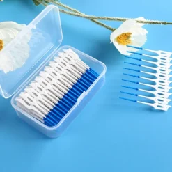 100pcs Interdental Silicone Brushes Dental Toothpicks Brush Between Teeth Silicone Toothpicks With Thread Oral Cleaning Tool