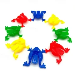 40pcs Jumping Frog Bounce Fidget Toys Kids Novelty Assorted Stress Reliever Toys Children Birthday Gift Party Favor Creative Small Gift Holiday Accessory Birthday Party Supplies Birthday Gift