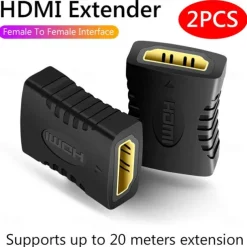 2PCS 4K HDMI Extender Female To Female Converter Extension Adapter For Monitor Display Laptop PS4/3 PC TV Hdmi Cable Extension