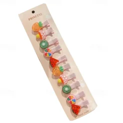 10pcs Kids Girls' Hair Accessories Party Halloween Floral 13# Ball Animal 10-piece Set 10# Grape Pumpkin 10-piece set
