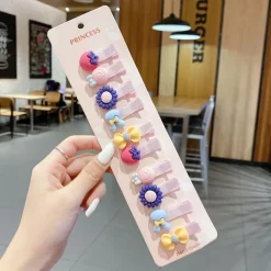 10pcs Kids Girls' Hair Accessories Party Halloween Floral 13# Ball Animal 10-piece Set 10# Grape Pumpkin 10-piece set