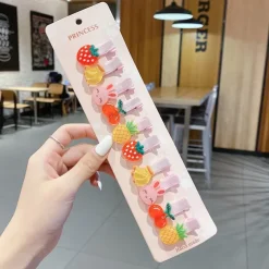 10pcs Kids Girls' Hair Accessories Party Halloween Floral 13# Ball Animal 10-piece Set 10# Grape Pumpkin 10-piece set