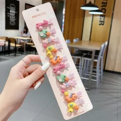 10pcs Kids Girls' Hair Accessories Party Halloween Floral 13# Ball Animal 10-piece Set 10# Grape Pumpkin 10-piece set