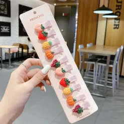 10pcs Kids Girls' Hair Accessories Party Halloween Floral 13# Ball Animal 10-piece Set 10# Grape Pumpkin 10-piece set