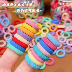 100pcs Kids Girls' Hair Accessories Sweet Casual Daily Solid Color [Free jar] Sweet cool black [about 100 sticks] [Free jar] Colorful [About 100 pieces]