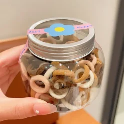 100pcs Kids Girls' Hair Accessories Sweet Casual Daily Solid Color [Free jar] Sweet cool black [about 100 sticks] [Free jar] Colorful [About 100 pieces]