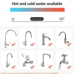 2Pcs Kitchen Water Filter Faucet Head Replacement, 360 Adjustable Flexible Tap Extender Water Saving Sprayer Aerator Nozzle Attachment Diffuser Bathroom Accessories