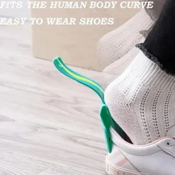 2pcs Lazy Shoes Helper, Sock Slider Handled Shoe Horn Shoe Lifting Helper, for Seniors Elderly Disabled Plastic Shoehorn Fits All Shoes