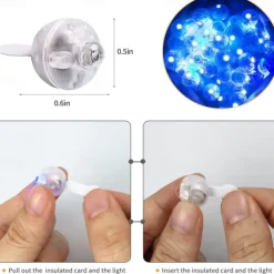 50pcs Led Balloon Light Small Led Light Round Led Ball Light Suitable for Balloon Birthday Party Activities Fun Indoor and Outdoor Wedding Decoration Supplies