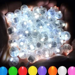 50pcs Led Balloon Light Small Led Light Round Led Ball Light Suitable for Balloon Birthday Party Activities Fun Indoor and Outdoor Wedding Decoration Supplies