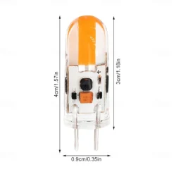 4pcs LED Bi-pin Lights GY6.35 Silica Gel Spotlight 5W 500 lm Light Bulb COB Energy Saving and Environmental Protection Crystal Chandelier Light Source Warm White White AC/DC12 V