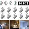 10PCS LED Cabinet Light LED Inner Hinge Lamp Closet Light Battery Wireless Lamp Universal Wardrobe Cupboard Sensor Lighting