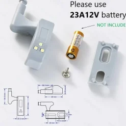 10PCS LED Cabinet Light LED Inner Hinge Lamp Closet Light Battery Wireless Lamp Universal Wardrobe Cupboard Sensor Lighting