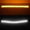 2pcs LED DRL Car Light Daytime Running Strip Light Flexible Waterproof Auto Headlights Brake Flow Tube Light Turn Signal White Yellow Blue 12V 30/45/60cm with Driver