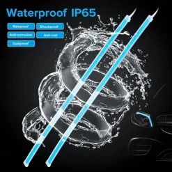 2pcs LED DRL Car Light Daytime Running Strip Light Flexible Waterproof Auto Headlights Brake Flow Tube Light Turn Signal White Yellow Blue 12V 30/45/60cm with Driver