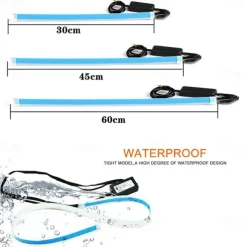 2pcs LED DRL Car Light Daytime Running Strip Light Flexible Waterproof Auto Headlights Brake Flow Tube Light Turn Signal White Yellow Blue 12V 30/45/60cm with Driver