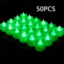 24/50pcs LED Electronic Candle Lamp, Round White Shell Nightlight, Small LED Light, For Valentine's Day, Christmas, Various Holiday Decoration