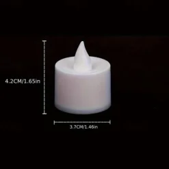 24/50pcs LED Electronic Candle Lamp, Round White Shell Nightlight, Small LED Light, For Valentine's Day, Christmas, Various Holiday Decoration