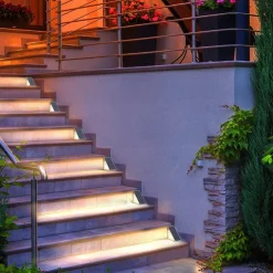 2pcs LED Groud Lights Solar Step Lights Outdoor Stair Lights LED Lens Design Super Bright IP67 Waterproof Anti-theft Stair Light Decor Lighting For Garden Deck Garden Lamp